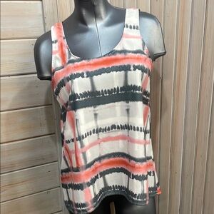 Jack by BB Dakota Gray and Red Artistic Tank Top